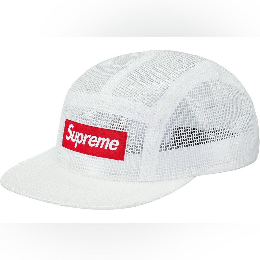 NWT Supreme laminated box weave camp cap clear OS